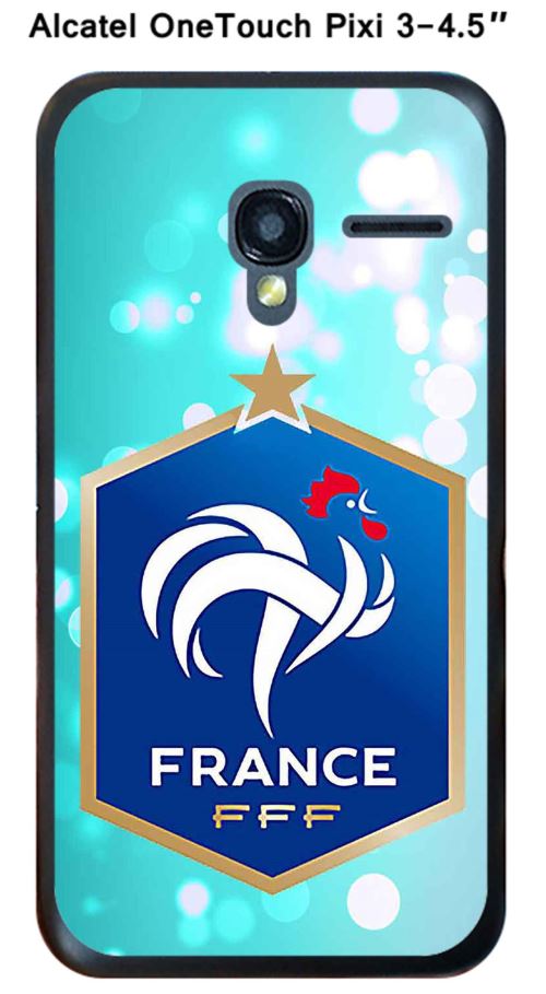 Coque Alcatel OneTouch PIXI 3 - 4.5 design Foot France fond bleu