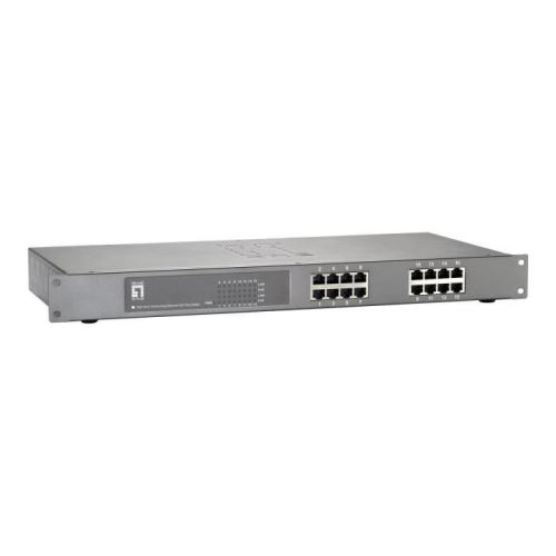 LevelOne FEP-1612W380 Commutateur 16 x 10-100 (PoE+) Montable sur rack PoE+ (480 W)