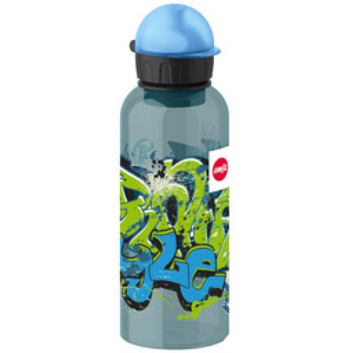 emsa emsa teens gourde, 0,6 litre, motif: graffiti noir