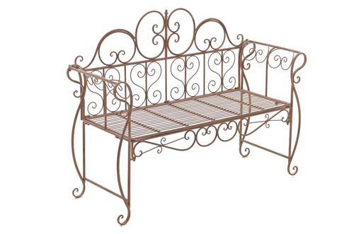 Banc de jardin Minna , Marron antique