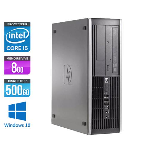 Unité centrale HP Elite 8200 SFF - Noir - Intel Core i5-2400 / 3.10 GHz - RAM 8 Go - HDD 500 Go - DVD - Gigabit Ethernet - Windows 10 Professionnel