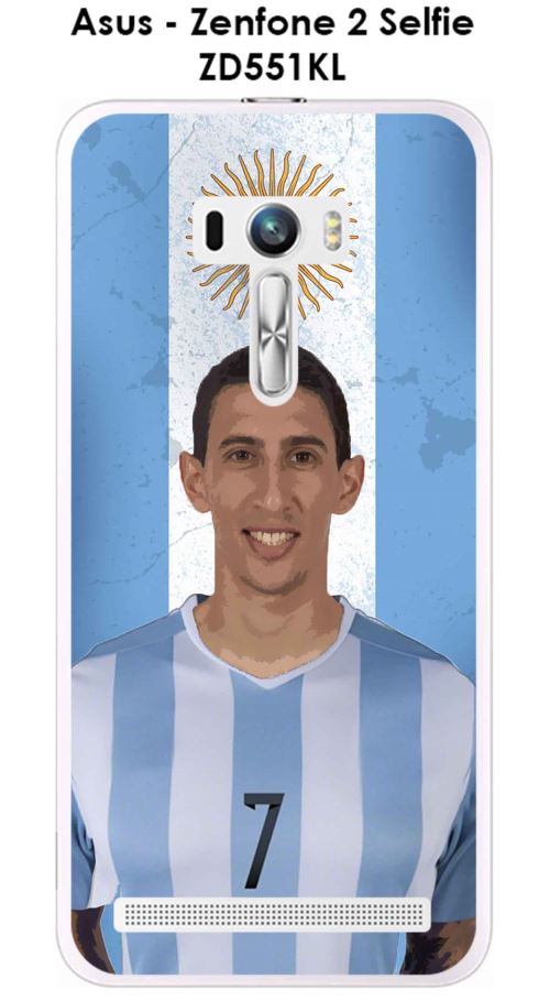Coque Asus Zenfone 2 Selfie ZD551KL design Di Maria & Drapeaux