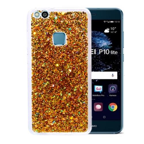 Huawei P10 Lite Coque Protection TPU Doré Effet Brillant ALS18035