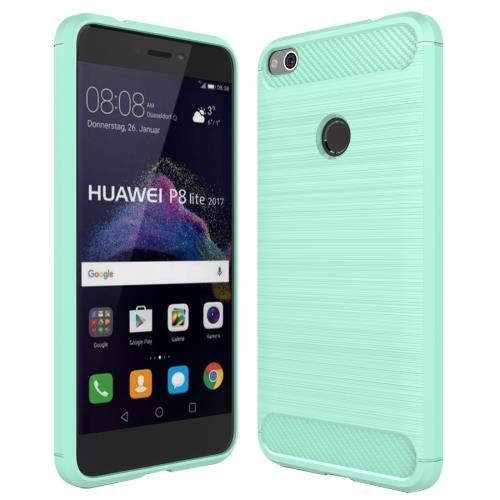 Huawei P8 Lite (2017) Coque Protection TPU Vert Effet brossé ALS18235