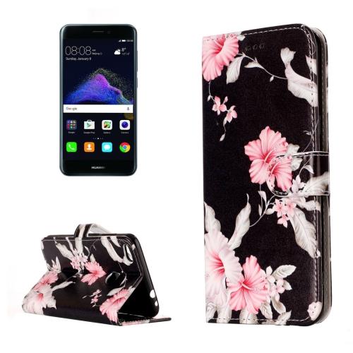 Huawei P8 Lite (2017) Housse Etui Cuir PU Fleurs Azalé ALS18243