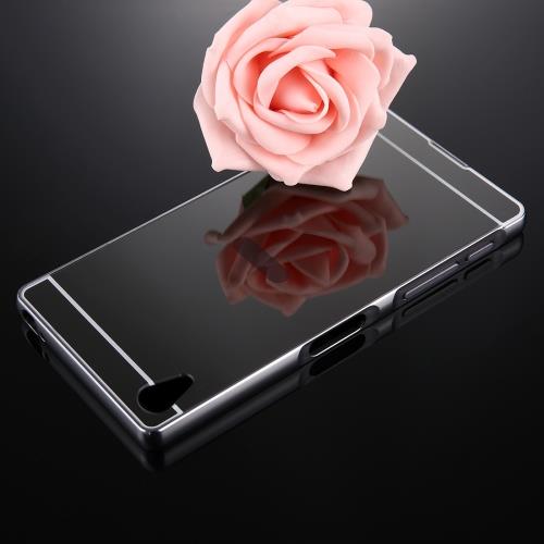 Xperia Z5 Premium Coque Protection Plastique Effet Miroir Electroplating Gris ALS17298