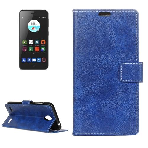 ZTE Blade A520 Housse Etui Cuir PU Bleu Effet Peau rétro ALS17303