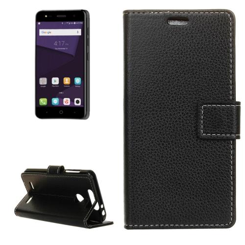 ZTE Blade V8 Lite Housse Etui Cuir PU Noir Texture Litchi ALS17315