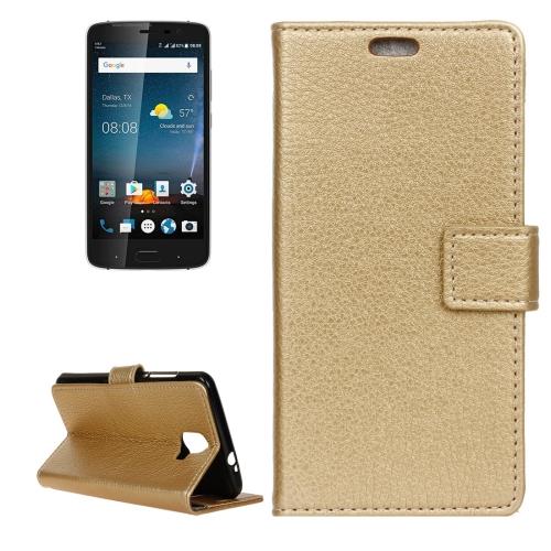 ZTE Blade V8 Pro Housse Etui Cuir PU Doré Texture Litchi ALS17318
