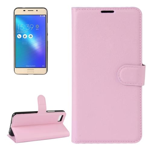 ASUS ZenFone 3s Max (ZC521TL) Housse Etui Cuir PU Rose Texture Litchi ALS17406