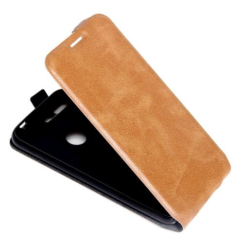 Google Pixel Housse Etui Cuir PU Marron Vertical ALS17606