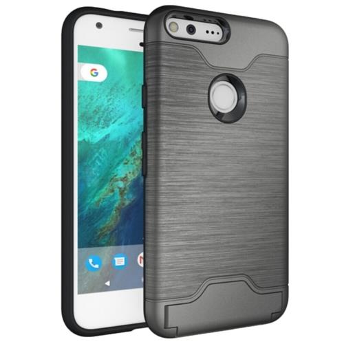 Google Pixel XL Coque Protection Plastique Gris Effet brossé ALS17638