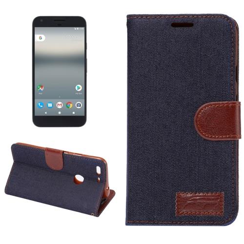 Google Pixel XL Housse Etui Cuir PU Noir Texture Tissus ALS17699