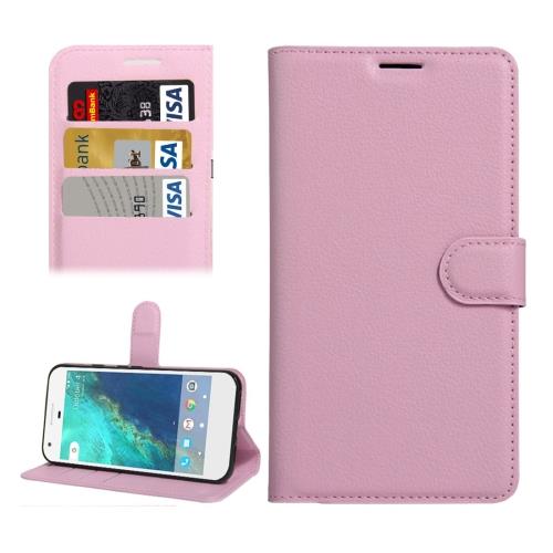Google Pixel XL Housse Etui Cuir PU Rose Texture Litchi ALS17702