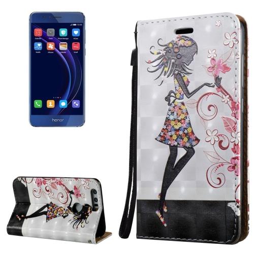 Huawei Honor 8 Housse Etui Cuir PU 3D papillon ALS17790