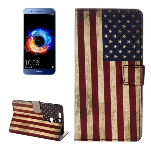 Huawei Honor 8 Pro Housse Etui Cuir PU Drapeau USA ALS17794
