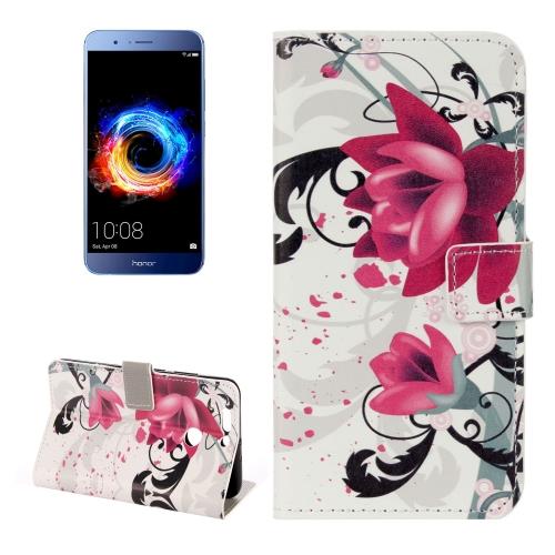 Huawei Honor 8 Pro Housse Etui Cuir PU Lotus ALS17799