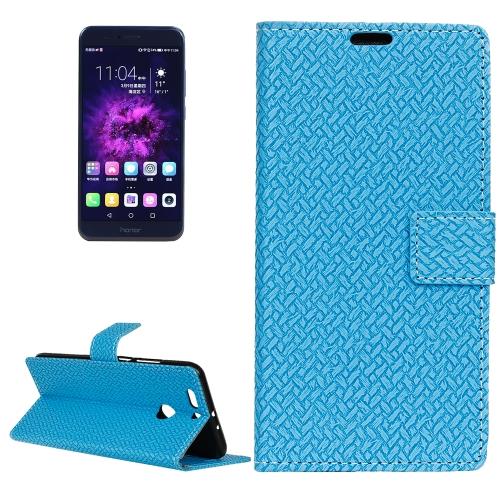 Huawei Honor 8 Pro Housse Etui Cuir PU Bleu Effet Tissage ALS17802
