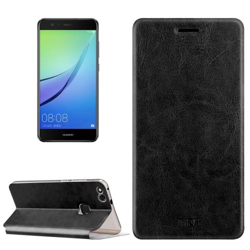 Huawei nova Housse Etui Cuir PU Noir Texture Peau ALS17859