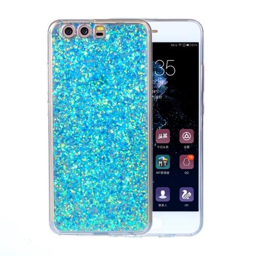 Huawei P10 Coque Protection TPU Bleu Effet Brillant ALS17907