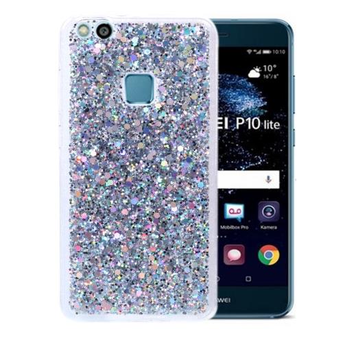 Huawei P10 Lite Coque Protection TPU Argenté Effet Brillant ALS18030
