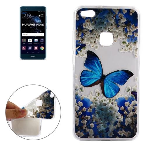 Huawei P10 Lite Coque Protection TPU Bleu papillon ALS18034