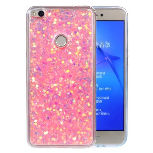 Huawei P8 Lite (2017) Coque Protection TPU Rose Effet Brillant ALS18230