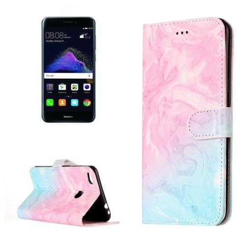 Huawei P8 Lite (2017) Housse Etui Cuir PU Vert Effet Marbré ALS18297