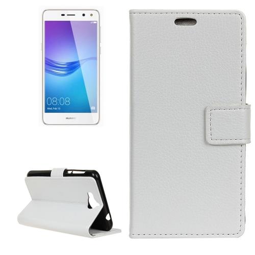Huawei Y5 Housse Etui Cuir PU Blanc Texture Litchi ALS18312