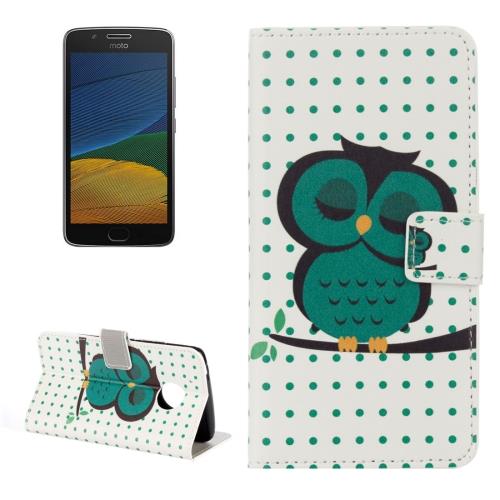 Motorola Moto G (5th Gen.) Housse Etui Cuir PU Hiboux ALS18377