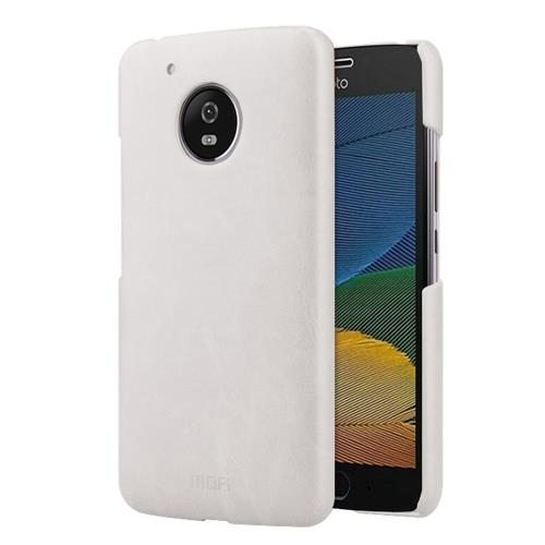 Motorola Moto G (5th Gen.) Housse Etui Cuir PU Blanc Texture Peau ALS18380