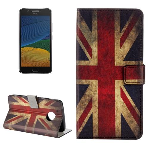 Motorola Moto G Plus (5th Gen.) Housse Etui Cuir PU Drapeau UK ALS18389