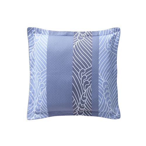 Essix - Taie d'oreiller Satin de coton Zahara Bleu - 65 x 65 cm