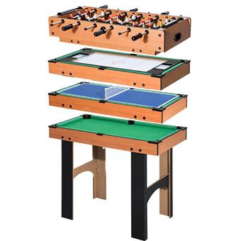 95 Sur Table Multi Jeux 4 En 1 Babyfoot Billard Air Hockey Ping Pong Avec Accessoires Mdf Bois 87 X 43 X 73 Cm Billard Achat Prix Fnac