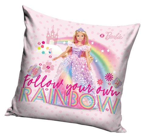 Barbie coussin filles 10 cm polyester rose