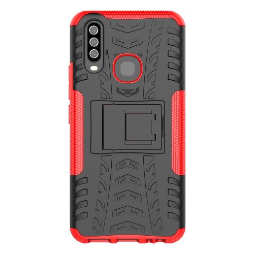 Coque en TPU hybride antidérapant avec béquille rouge pour votre Vivo Y17/Y15/Y12