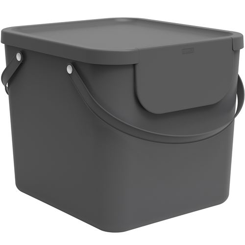 Rotho Albula Système de séparation des déchets 40l pour la cuisine, Plastique (PP) sans BPA, anthracite