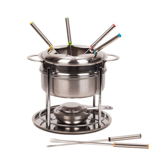Service à fondue - 6 Personnes - Acier inox
