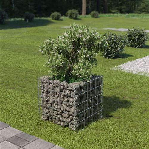 Jardinière à gabion Acier galvanisé 50 x 50 x 50 cm
