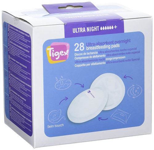 Tigex - 28 Coussinets d'Allaitement Ultra Absorbants Nuit