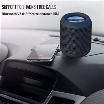 Mini enceinte Bluetooth kit main libre waterproof noir