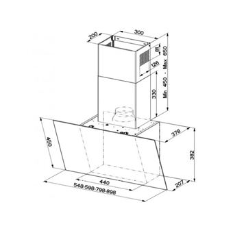 FABER Hotte decorative murale Daisy 550 noir