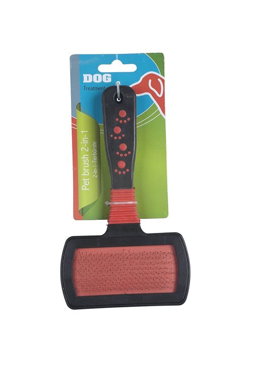 Meilleurs prix pour Dog - 38915 - Brosse pour Animal Domestique - 2 en 1 - 17,5 x 10,5 cm