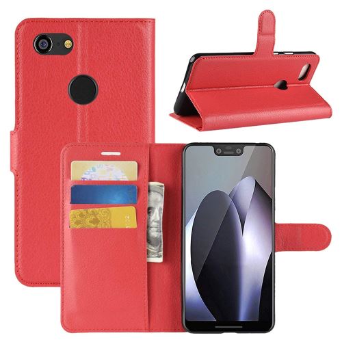 Etui Housse Portefeuille Pour Google Pixel 3 XL - Rouge