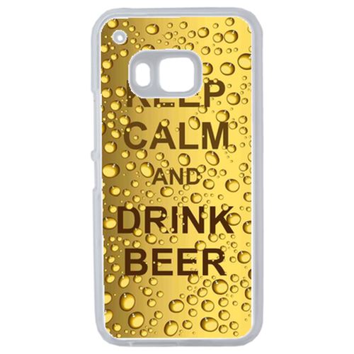 Coque Keep Calm Biere Bulle Compatible Htc One 2 M9 Transparent