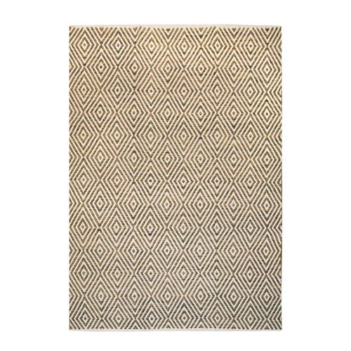 Paris Prix Beige Tapis Géométrique Fait Main "Aperitif" & Marron 160 X 230 Cm