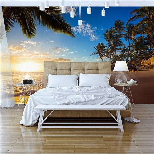 Papier peint Tropical Beach-Taille L 100 x H 70 cm