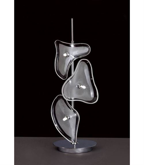 Lampe de Table Otto 3 Ampoules G4, chrome poli/verre dépoli