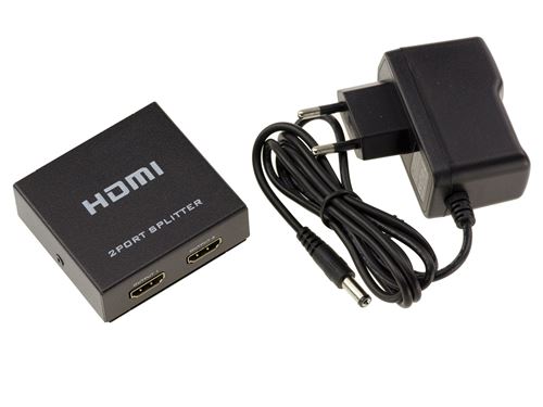 Splitter HDMI 1.4b - 2 Ports - Boitier Métal Résolution 4K (2160x3840)