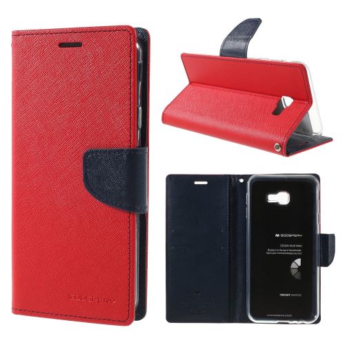 Etui en PU agenda élégant rouge pour votre Samsung Galaxy J4 Plus